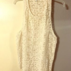 AE off-white lace tank.